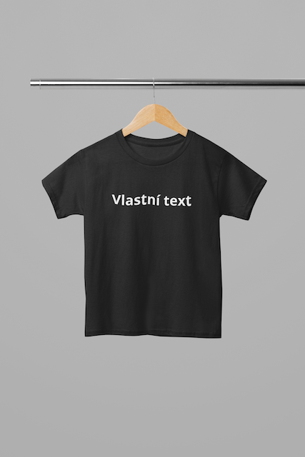 Tričko s vlastním textem černé