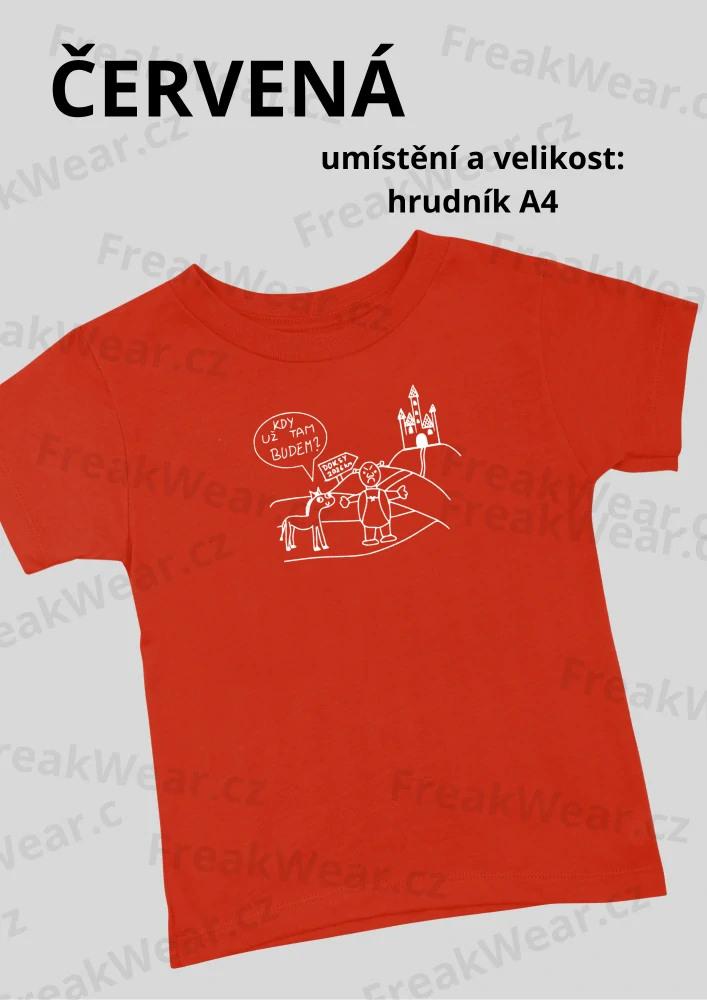 Tričko ND3JE98 – ČERVENÉ (A4)