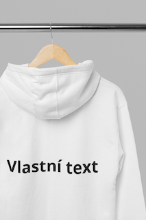 Mikina s vlastním textem 1 bílá