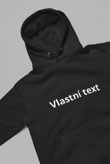 Mikina s vlastním textem 2 černá