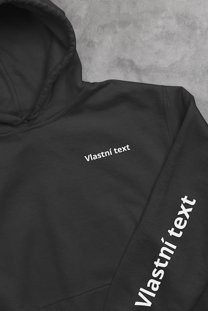Mikina s vlastním textem 4 černá