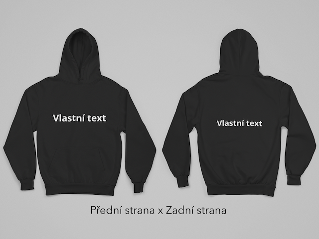 Mikina s vlastním textem 5 černá