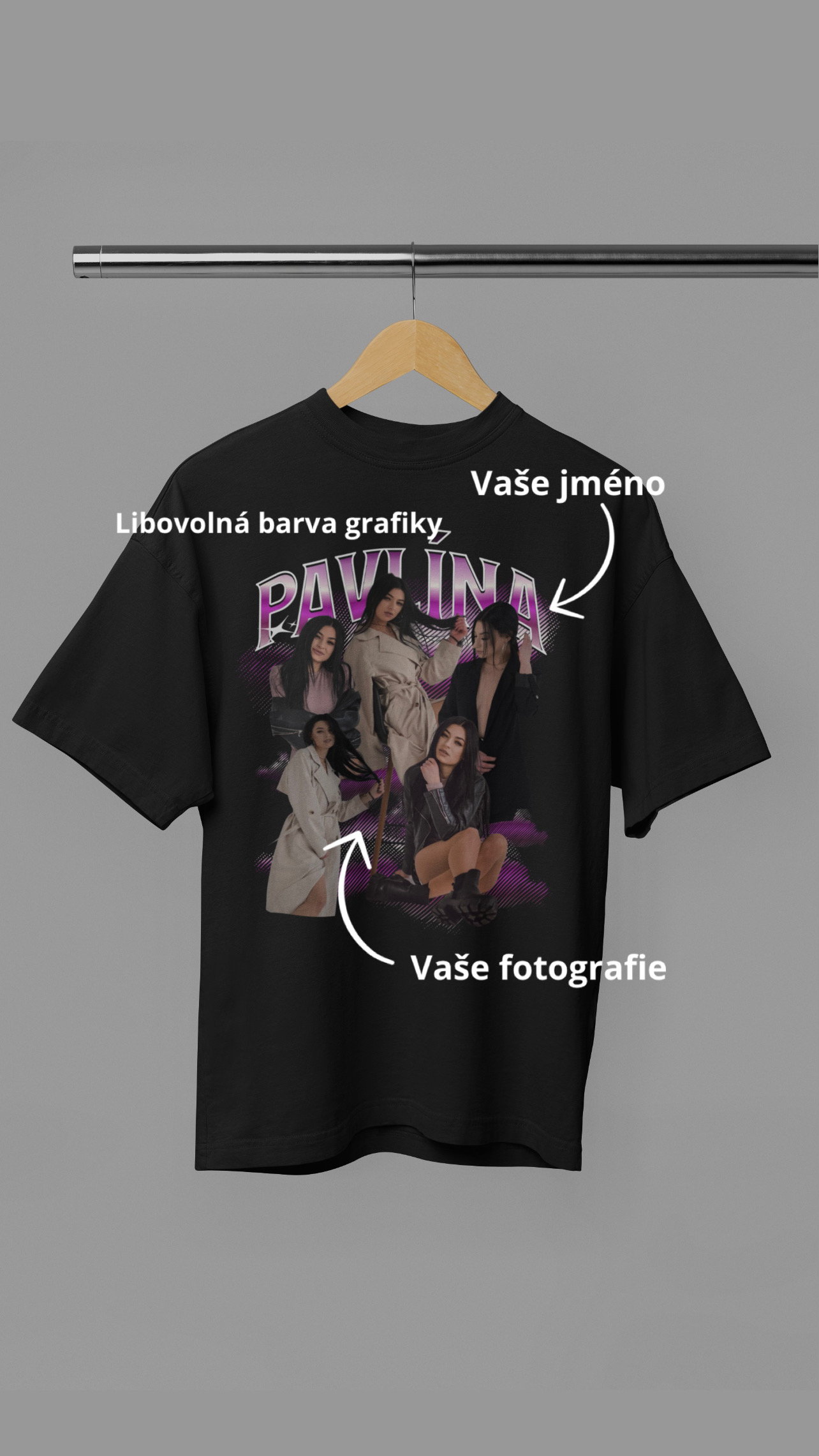 Tričko Celebrita s vlastní fotografií full size