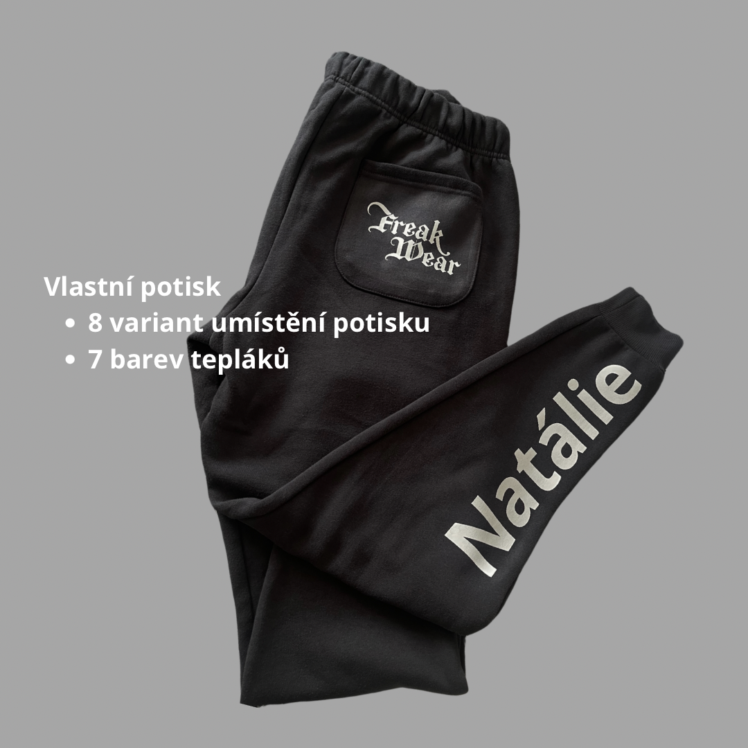Tepláky s vlastním potiskem - 7 barev