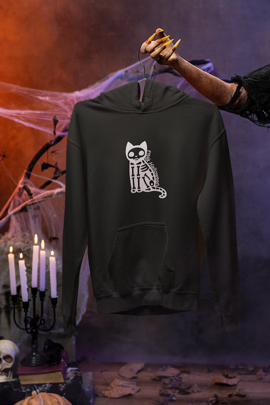 Mikina s kapucí halloween černá