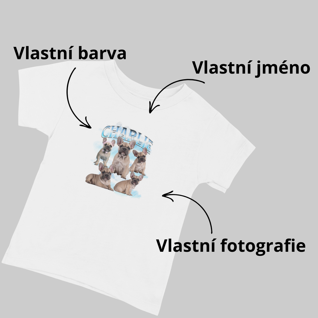 Tričko Celebrita Fancy s vlastní fotografií bílé