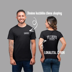 Tričko s vlastním motivem Vodák černé