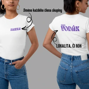 Tričko s vlastním motivem Vodák 6 BÍLÉ