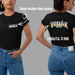 Tričko s vlastním motivem Vodák 8 černé
