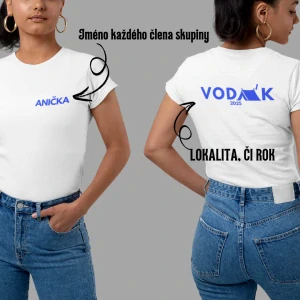 Tričko s vlastním motivem Vodák10 BÍLÉ