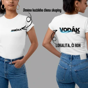 Tričko s vlastním motivem Vodák11 BÍLÉ