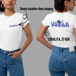Tričko s vlastním motivem Vodák13 BÍLÉ