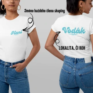 Tričko s vlastním motivem Vodák15 BÍLÉ