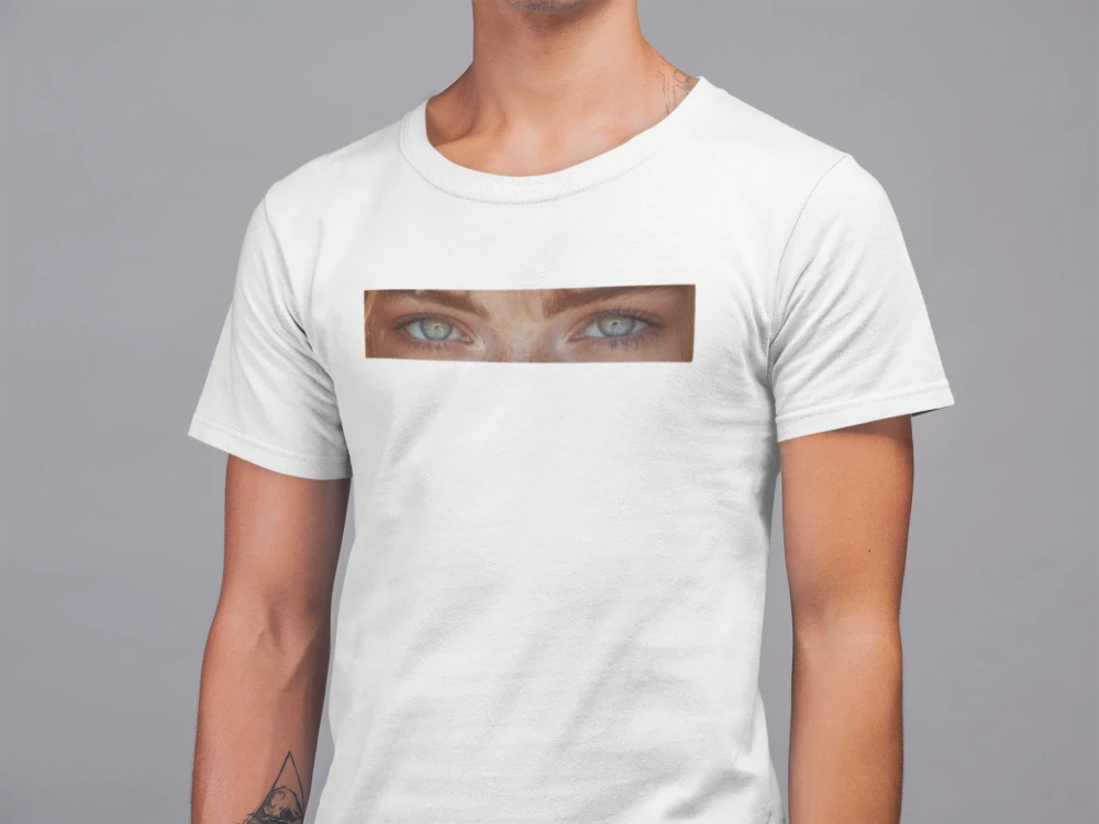 Tričko s vlastí fotkou OČI bílé - unisex