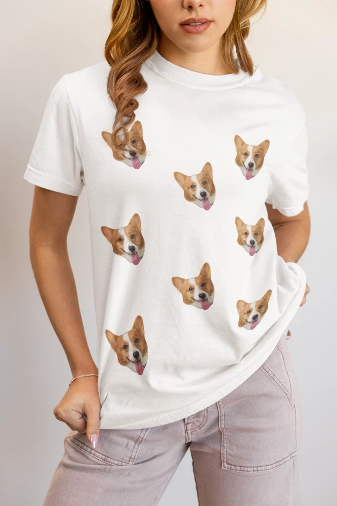 Tričko s vlastní fotkou Veselý obličej černé A